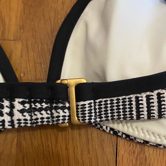 L*Space Helena Bikini Top in Best I Ever Plaid, Size Small, Black Piping, NWT - Picture 12 of 13